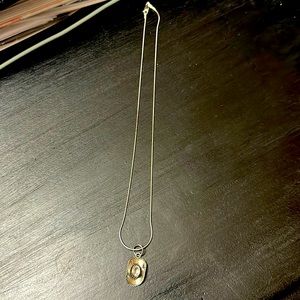 Sterling Silver Cowboy Hat necklace